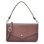 MONASH LONDON Genuine Leather Convertible Side Bag & Hand Purse – Stylish & Versatile(lb1245-brown)
