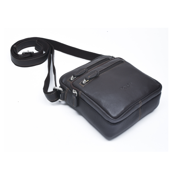 Monash London Genuine Leather Sling Bag for Men(mb019-brown)