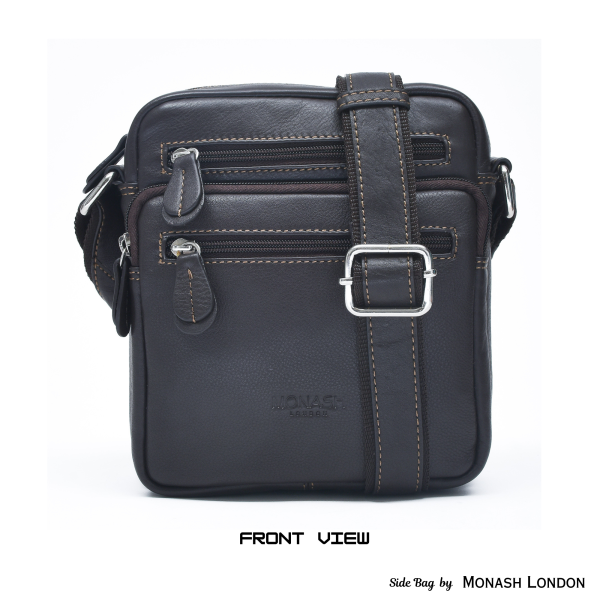 Monash London Genuine Leather Sling Bag for Men(mb019-brown)