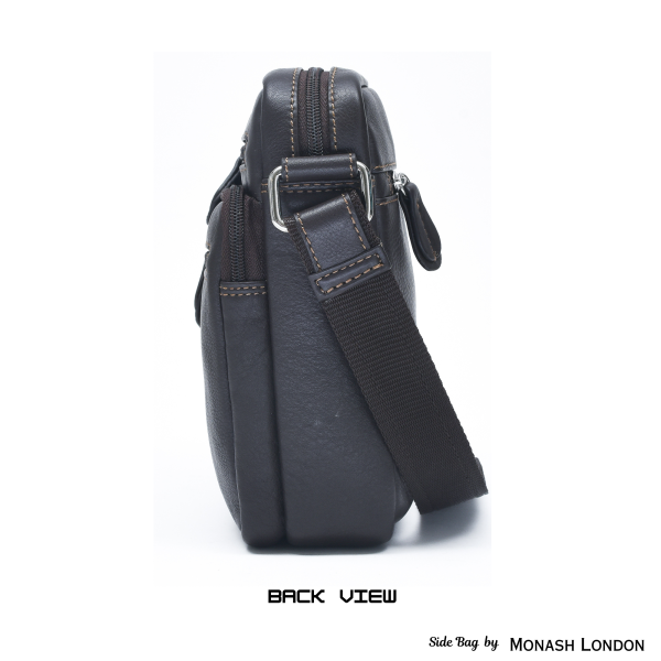 Monash London Genuine Leather Sling Bag for Men(mb019-brown)
