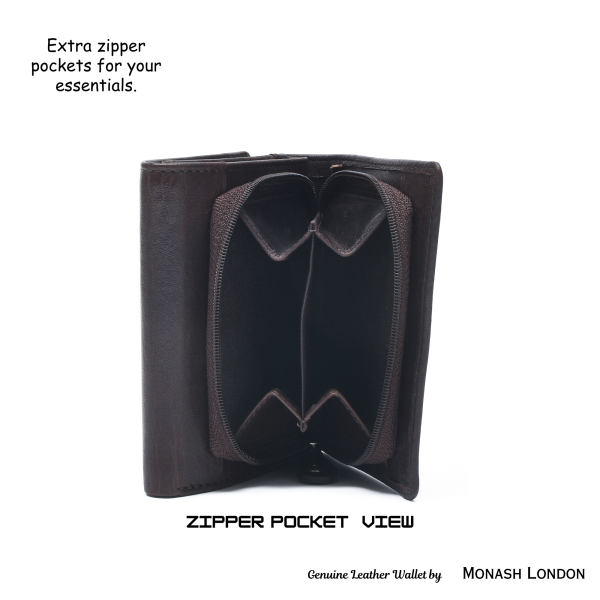 Genuine Leather Hand Purse by Monash London (6001mr-brown)