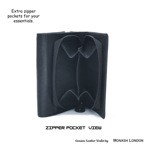 Genuine Leather Hand Purse by Monash London (6001mr-black)